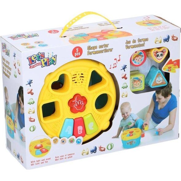 Let's Play - Zabawka dopasowanie kształtów (Żółto-niebieski) 11616384 5907731988926