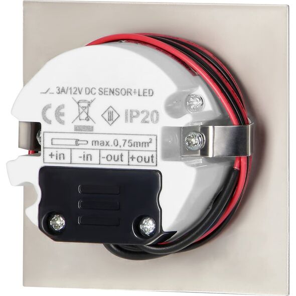 Oprawa schodowa Orno DRACO LED NEW 1,5W, oprawa schodowa podtynkowa, 12VDC, 30lm, 4000K, satyna, czujnik ruchu i zmierzchu AD-OS-6164LR4/N 11616787 5908254821103