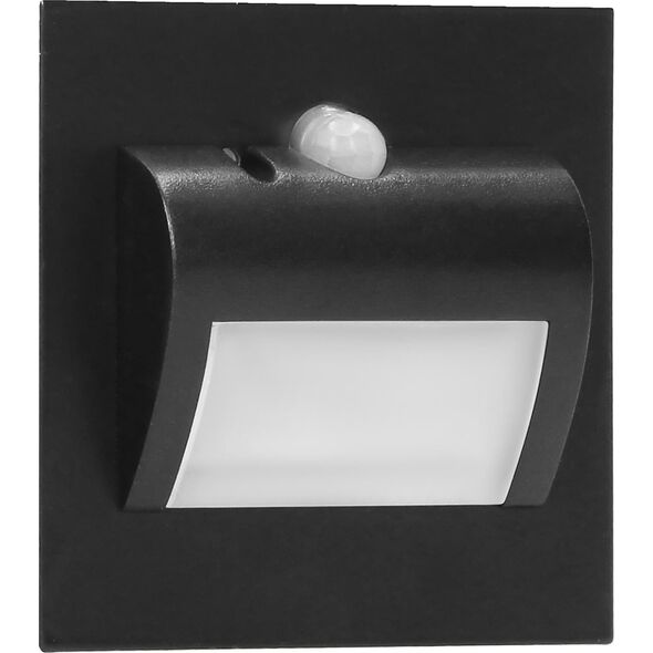 Oprawa schodowa Orno DRACO LED NEW 1,5W, oprawa schodowa podtynkowa, 12VDC, 30lm, 6000K, czarny, czujnik ruchu i zmierzchu AD-OS-6164LR6/B 11616794 5908254819766
