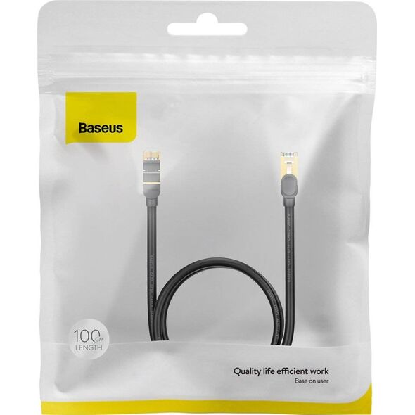 Baseus Kabel sieciowy Baseus Ethernet RJ45, 10Gbps, 1m (czarny) 11619011 6932172611354