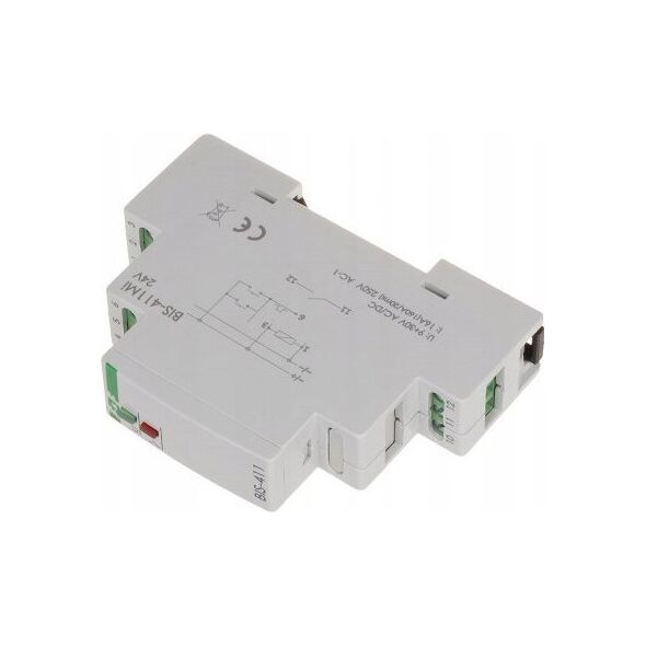 Przekaźnik bistabilny F&F BIS-411M-LED-24V 16A 1NO 9-30V AC/DC do LED z pamięcią pozycji styku na szynę DIN 11622018 5902431670102