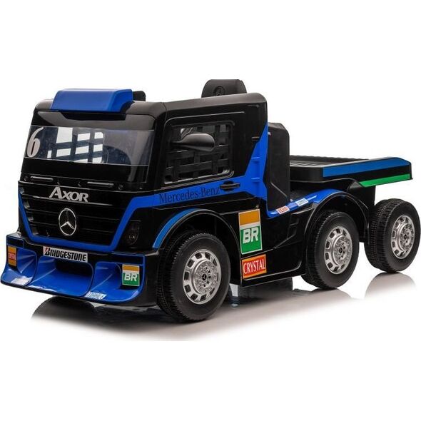 Lean Cars Auto Na Akumulator Mercedes + Naczepa XMX622B Granatowy LCD 11635868 5904665994306