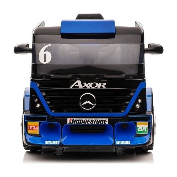 Lean Cars Auto Na Akumulator Mercedes + Naczepa XMX622B Granatowy LCD 11635868 5904665994306
