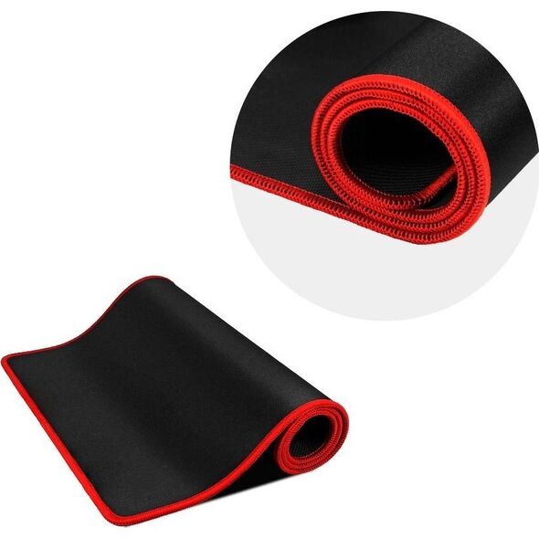 Podkładka Techonic Podkładka pod klawiaturę i mysz dla graczy 900x400x3mm / czarny / obszycie czerwone 11652087 5901737891129