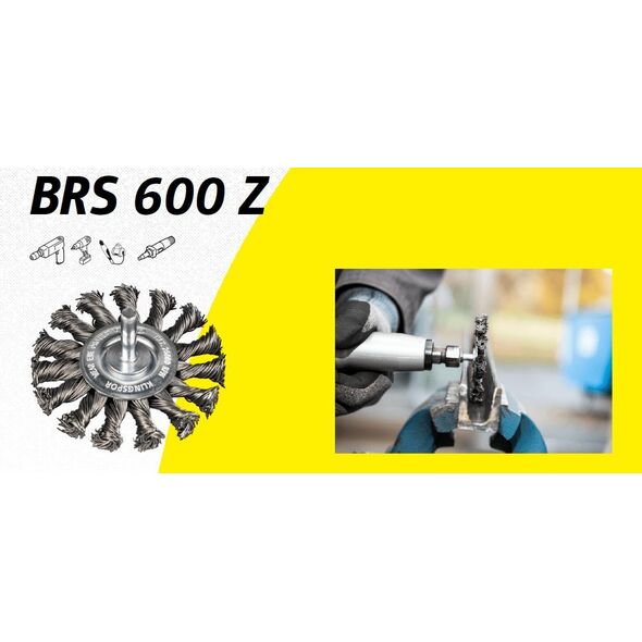 Klingspor K.SZCZOTKA TARCZOWA 75mm TRZPIEŃ BRS600Z DRUT SKRĘCANY NIERDZEWNY 11740356 4014855451999