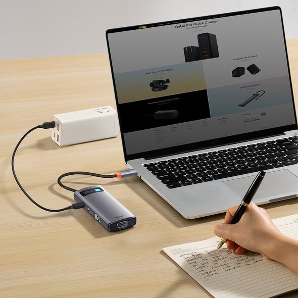 Stacja/replikator Baseus Metal Gleam USB-C (WKWG040013) 11745133 6932172608248