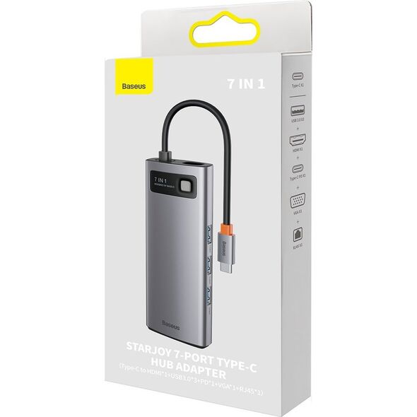 Stacja/replikator Baseus Metal Gleam USB-C (WKWG040013) 11745133 6932172608248