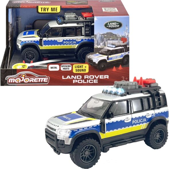Majorette Pojazd Policja Land Rover światło/dźwięk 11829439 3467452071625