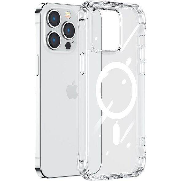 Joyroom Joyroom Magnetic Defender magnetyczne etui do iPhone 14 pancerny pokrowiec z haczykami podstawką przezroczysty (kompatybilne z MagSafe) 11834561 6956116729950