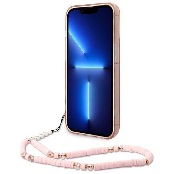 Guess Etui Guess GUHCP14XHGCOHP Apple iPhone 14 Pro Max różowy/pink hardcase Translucent Pearl Strap 11854777 3666339064310