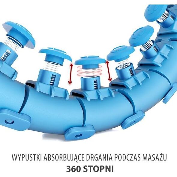HMS Hula hop z wypustkami i obciążnikiem HHW01 niebieskie 11862241 5907695511925