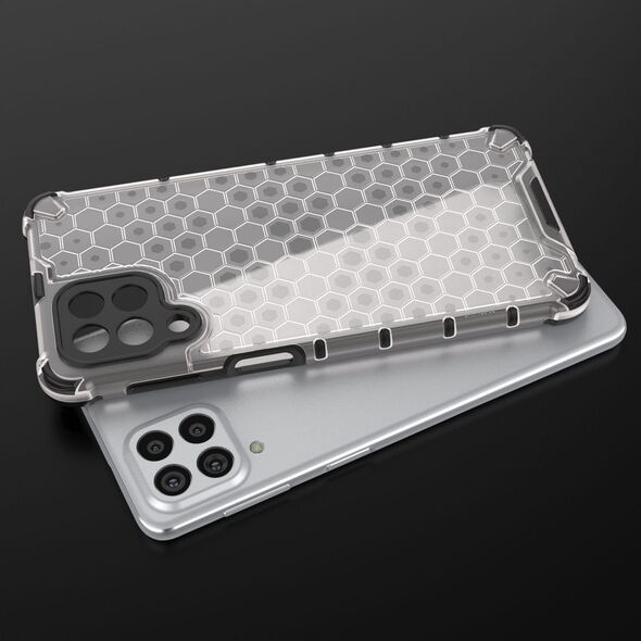 Hurtel Honeycomb etui pancerny pokrowiec z żelową ramką Samsung Galaxy M53 5G czarny 11866022 9145576257197