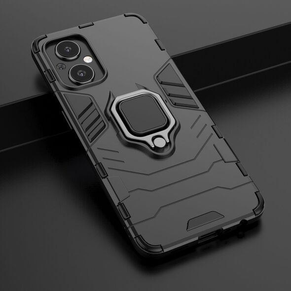 Hurtel Ring Armor pancerne hybrydowe etui pokrowiec + magnetyczny uchwyt OnePlus Nord N20 5G czarny 11873497 9145576257043