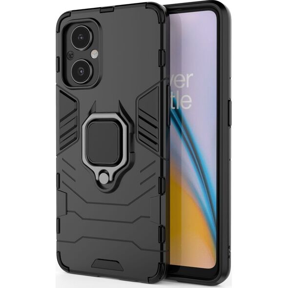 Hurtel Ring Armor pancerne hybrydowe etui pokrowiec + magnetyczny uchwyt OnePlus Nord N20 5G czarny 11873497 9145576257043