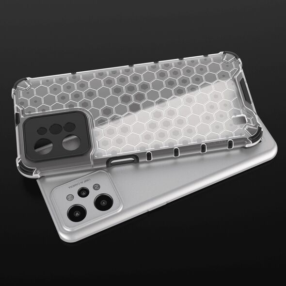 Hurtel Honeycomb etui pancerny pokrowiec z żelową ramką Realme C31 przezroczysty 11873501 9145576257319