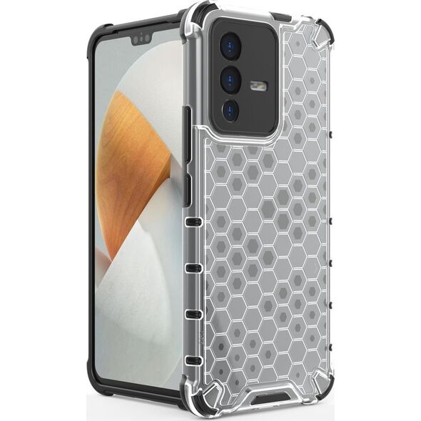 Hurtel Honeycomb etui pancerny pokrowiec z żelową ramką Vivo V23 5G czarny 11873502 9145576257289