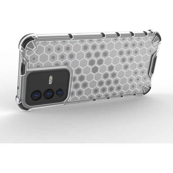 Hurtel Honeycomb etui pancerny pokrowiec z żelową ramką Vivo V23 5G czarny 11873502 9145576257289