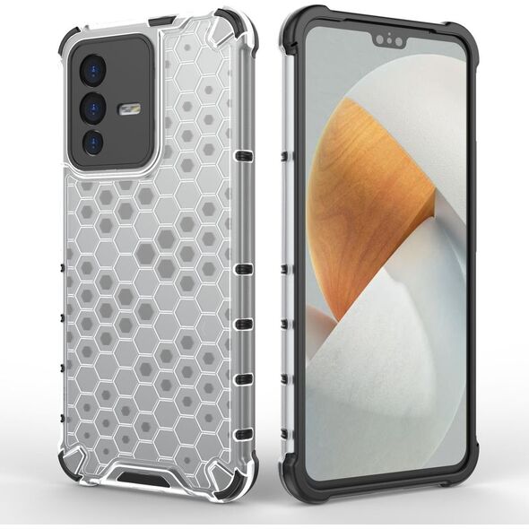 Hurtel Honeycomb etui pancerny pokrowiec z żelową ramką Vivo V23 5G przezroczysty 11873505 9145576257296