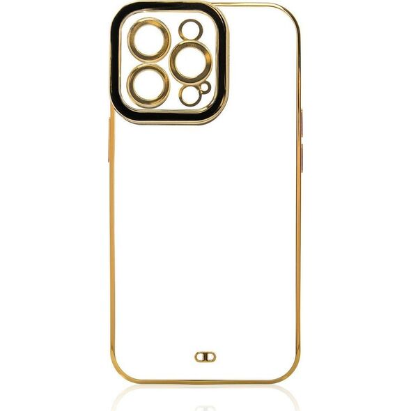 Hurtel Fashion Case etui do Samsung Galaxy A12 5G żelowy pokrowiec ze złotą ramką czarny 11873579 9145576252284