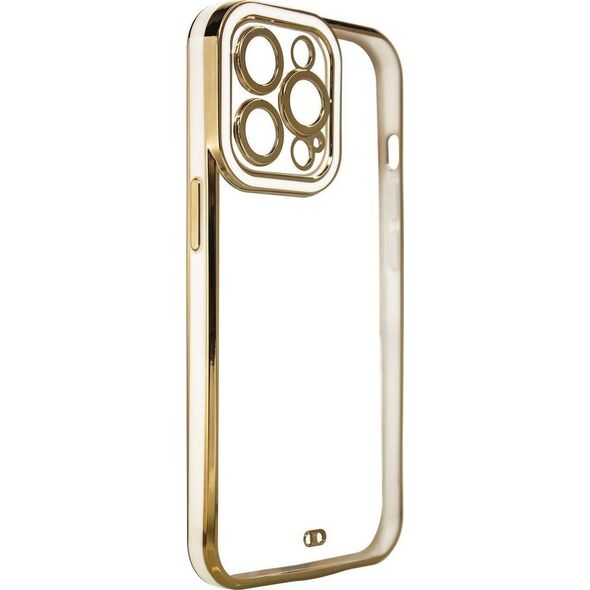 Hurtel Fashion Case etui do Samsung Galaxy A12 5G żelowy pokrowiec ze złotą ramką biały 11873592 9145576252321