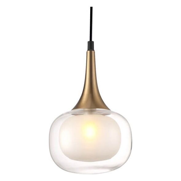 Lampa wisząca Italux Szklana lampa wisząca Konila do pokoju nad stolik mosiądz 11878019 5900644432005