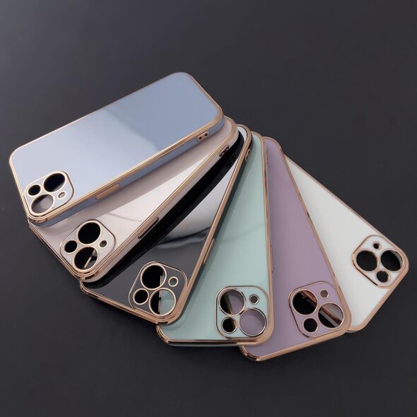Hurtel Lighting Color Case Etui Iphone 12 Pro Max Żelowy Ze Złotą Ramką Niebieski 11888457 9145576252710