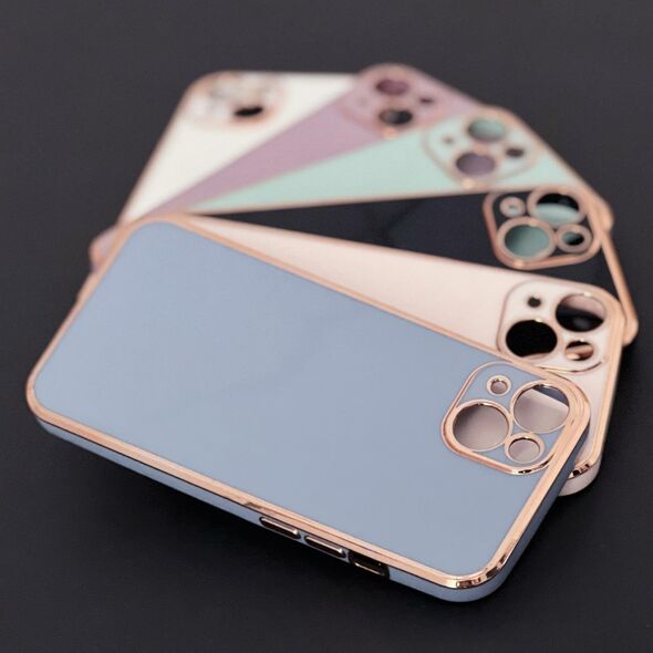 Hurtel Lighting Color Case Etui Iphone 12 Pro Max Żelowy Ze Złotą Ramką Niebieski 11888457 9145576252710