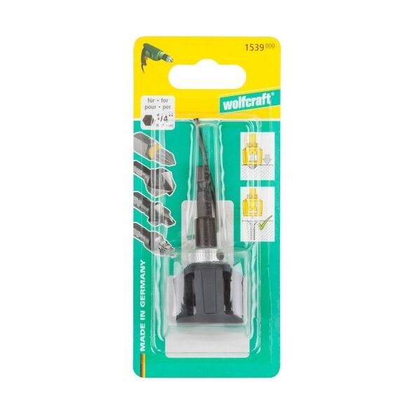 Wolfcraft Uchwyt końcówek z regulowanym ogranicznikiem głębokości. Wolfcraft 11901183 4006885153905
