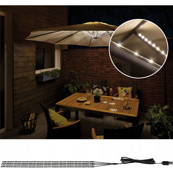 Paulmann Outdoor Mobile parasol light 3000K 4x0,4m 11901346 4000870942086