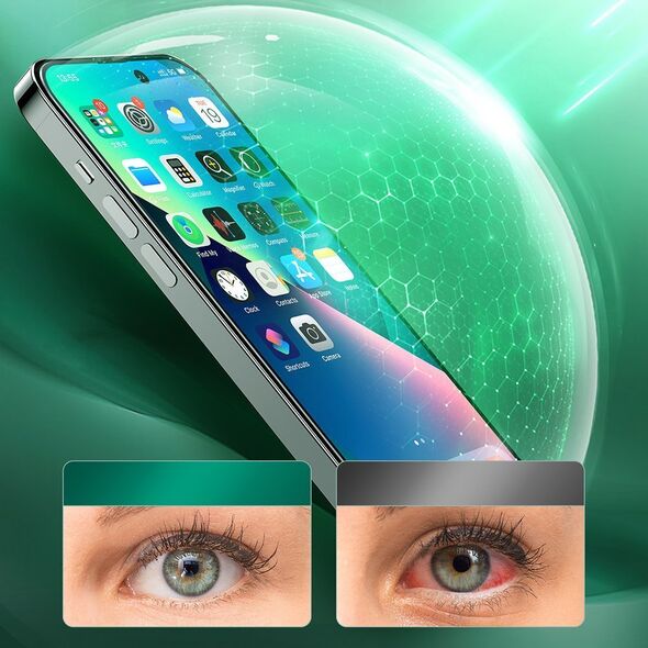Joyroom Joyroom Knight zielone szkło do iPhone 14 Pro z filtrem Anti Blue Light na cały ekran (JR-G02) 11920747 6956116716875