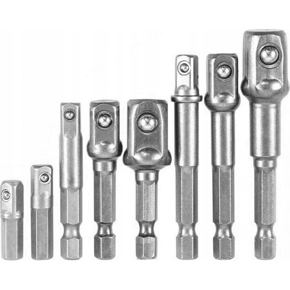 Silver SILVER KOMPLET ADAPTERÓW / UCHWYTÓW DO NASADEK 8szt. 1/2-3/8-1/4" 11922344 5907589364088
