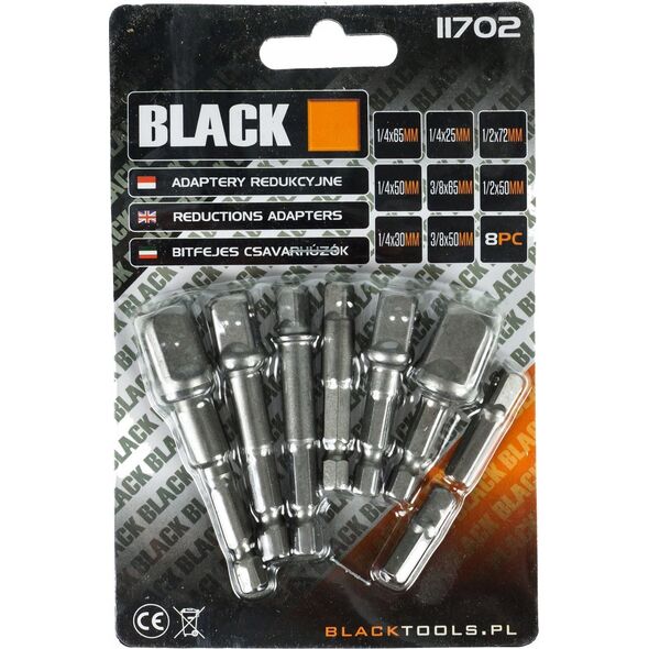 Silver SILVER KOMPLET ADAPTERÓW / UCHWYTÓW DO NASADEK 8szt. 1/2-3/8-1/4" 11922344 5907589364088