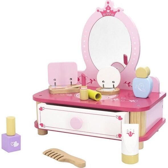 Viga Toys Viga Różowa Toaletka Drewniana Do Makijażu z Lustrem + Akcesoria 11963692 6971608445712