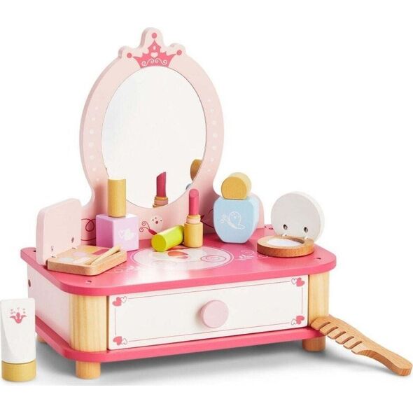 Viga Toys Viga Różowa Toaletka Drewniana Do Makijażu z Lustrem + Akcesoria 11963692 6971608445712