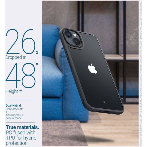Spigen Etui Spigen Caseology Skyfall do iPhone 14 Plus 6,7" Czarny/Matter Black ACS04924 11987164 810083831565