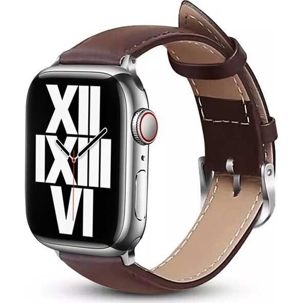 Crong Crong Noble Band - Pasek z naturalnej skóry do Apple Watch 38/40/41 mm (Espresso) 12015744 5904310702065
