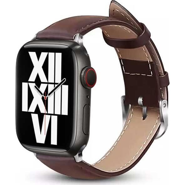 Crong Crong Noble Band - Pasek z naturalnej skóry do Apple Watch 38/40/41 mm (Espresso) 12015744 5904310702065