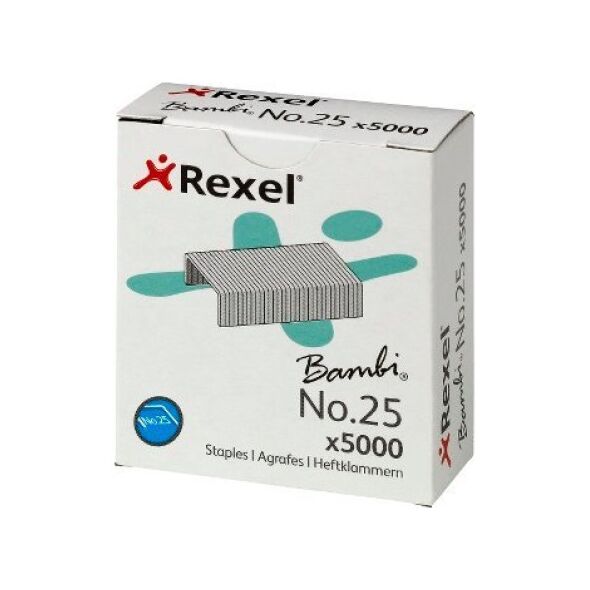 Rexel Zszywki Rexel no.25 opak do zszyw Bambi 12017224 5010255050250