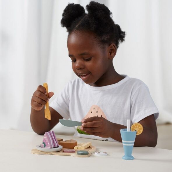 Viga Toys VIGA PolarB Drewniany Zestaw Obiadowy do Krojenia 12118911 6971608440588