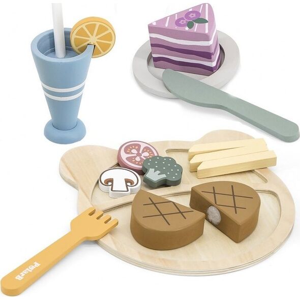 Viga Toys VIGA PolarB Drewniany Zestaw Obiadowy do Krojenia 12118911 6971608440588