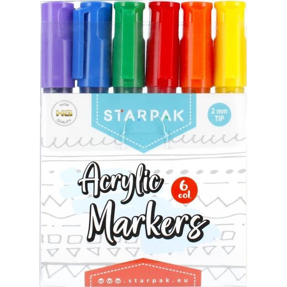Starpak MARKER AKRYL 6KOL OKR STK WB 12/72 12120566 5904335863192
