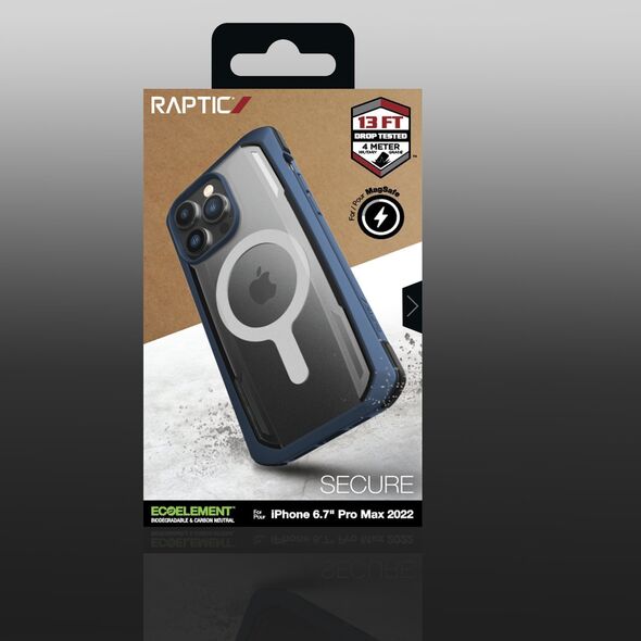 Raptic Secure Case etui iPhone 14 Pro Max z MagSafe pancerny pokrowiec niebieski 12176231 6950941493543