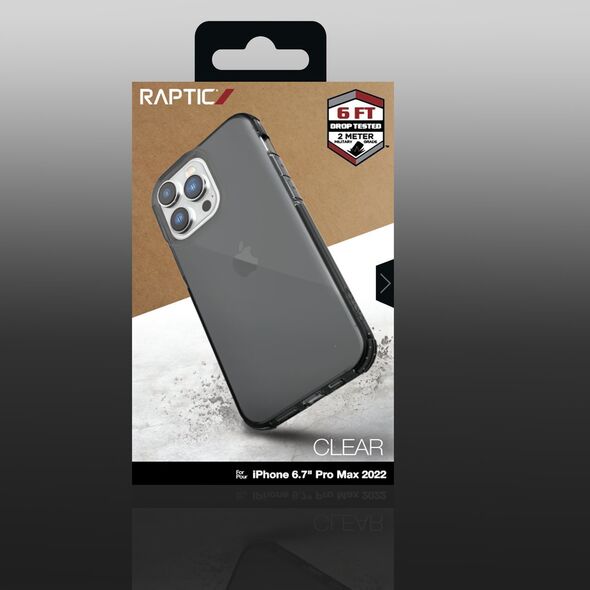 Raptic Clear Case etui iPhone 14 Pro Max pancerny pokrowiec czarny 12178542 6950941495615