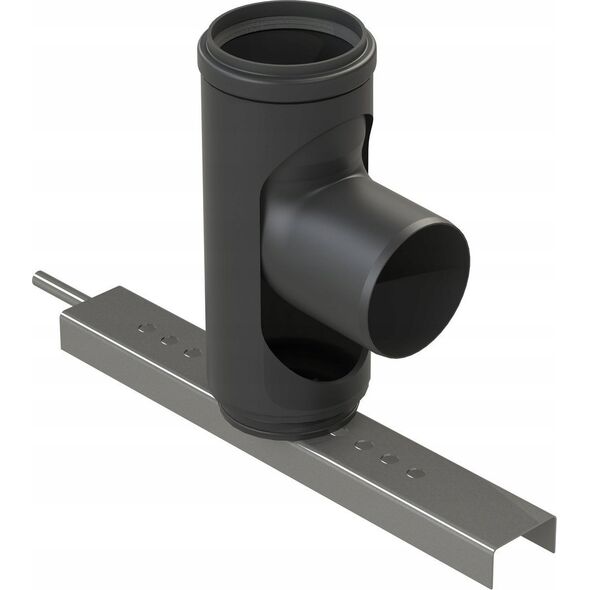 Almeva STARR Kolano ze stopą starr 87° z kotwieniem DN60 UV Stabilne Czarne 12207056 7630676800333