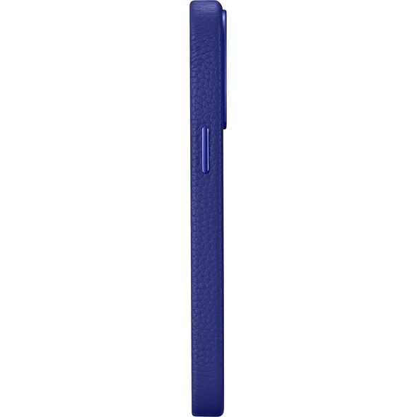 iCarer iCarer Litchi Premium Leather Case skórzane etui iPhone 14 Pro Max magnetyczne z MagSafe ciemnoniebieski (WMI14220712-DB) 12291665 6975092685579
