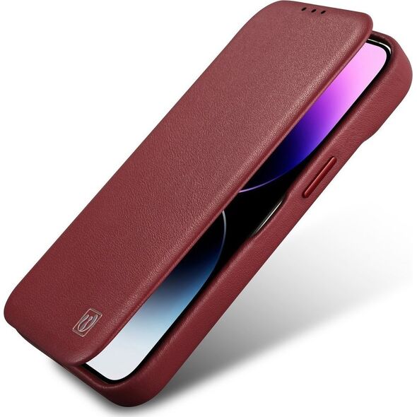iCarer iCarer CE Premium Leather Folio Case skórzane etui iPhone 14 Plus z klapką magnetyczne MagSafe czerwony (WMI14220715-RD) 12291679 6975092685753