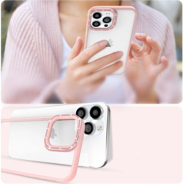 Kingxbar Kingxbar Sparkle Series etui iPhone 13 Pro z kryształami obudowa pokrowiec na tył plecki różowy 12291739 6959003506160