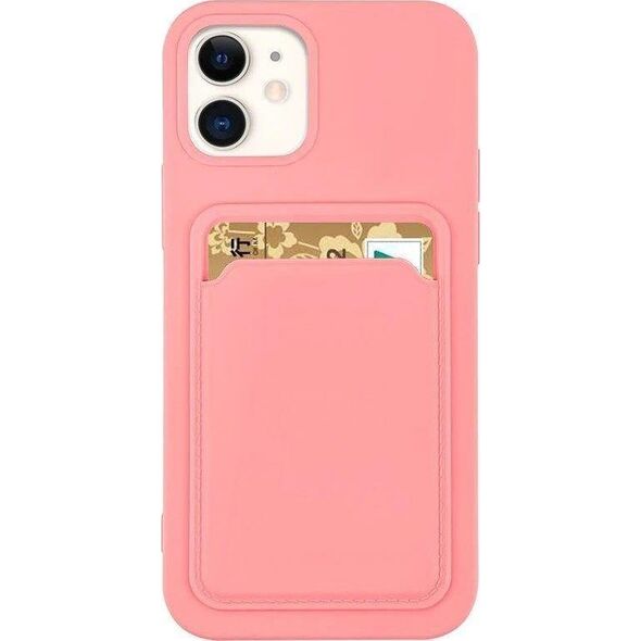 Hurtel Card Case silikonowe etui portfel z kieszonką na kartę dokumenty do Samsung Galaxy A73 różowy 12294487 9145576259979