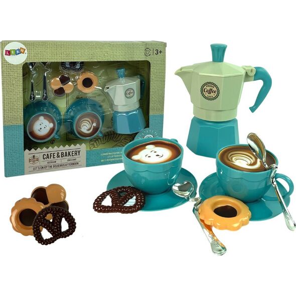 LeanToys Zestaw Do Kawy Kawiarnia Ciastka Niebieski 12297533 5905214974732