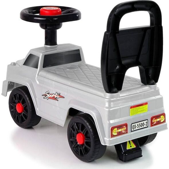 LeanToys Samochód Jeździk QX-5500- 2 Klakson Oparcie Srebrny 12297875 5905214973797